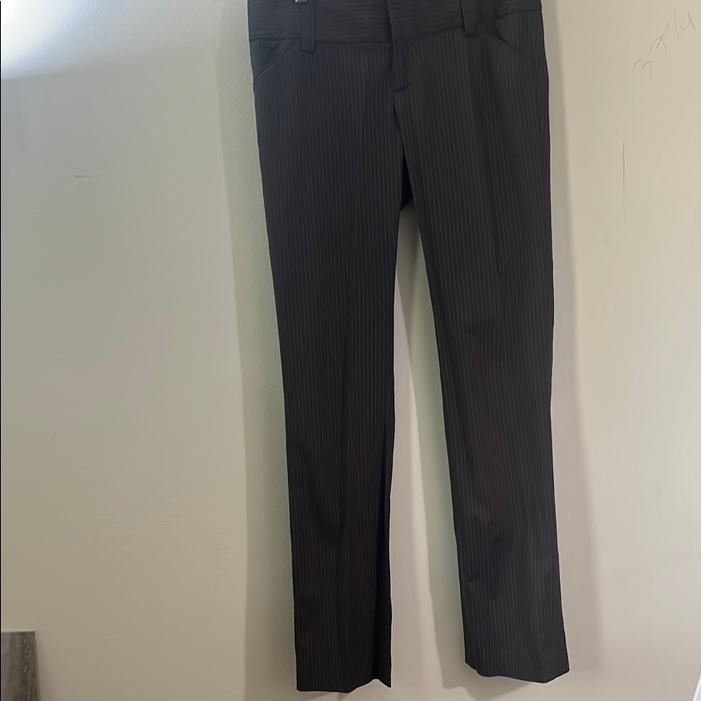 Pinstripe Brown Trousers